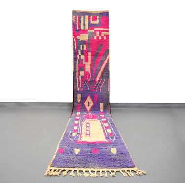 Vintage Runner Moroccan Rug 2.3 x 11.5 feet / 76 cm x 431 cm - Ettilux Home